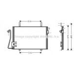 Радіатор кондіционера (вир-во AVA) 