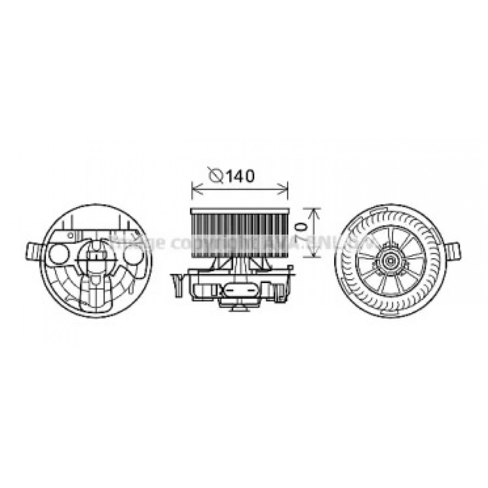 Вентилятор салона Renault (пр-во AVA)