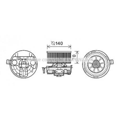 Вентилятор салона Renault (пр-во AVA)