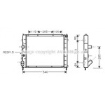 Радіатор KANGOO 15D/19D MT -AC 97- (Ava) 
