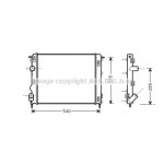 Радіатор CLIO2/LOGAN/KANGOO 15D 01 (Ava) 