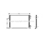 Конденсор кондиціонера TRAFIC/PRIMAST/VIVARO 06- (Ava) 