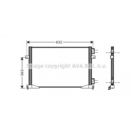 Конденсор кондиціонера TRAFIC/PRIMAST/VIVARO 06- (Ava)