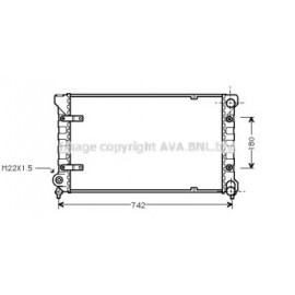 Радиатор охлаждения двигателя TOLEDO I 18/20 MT -AC 91- (Ava)