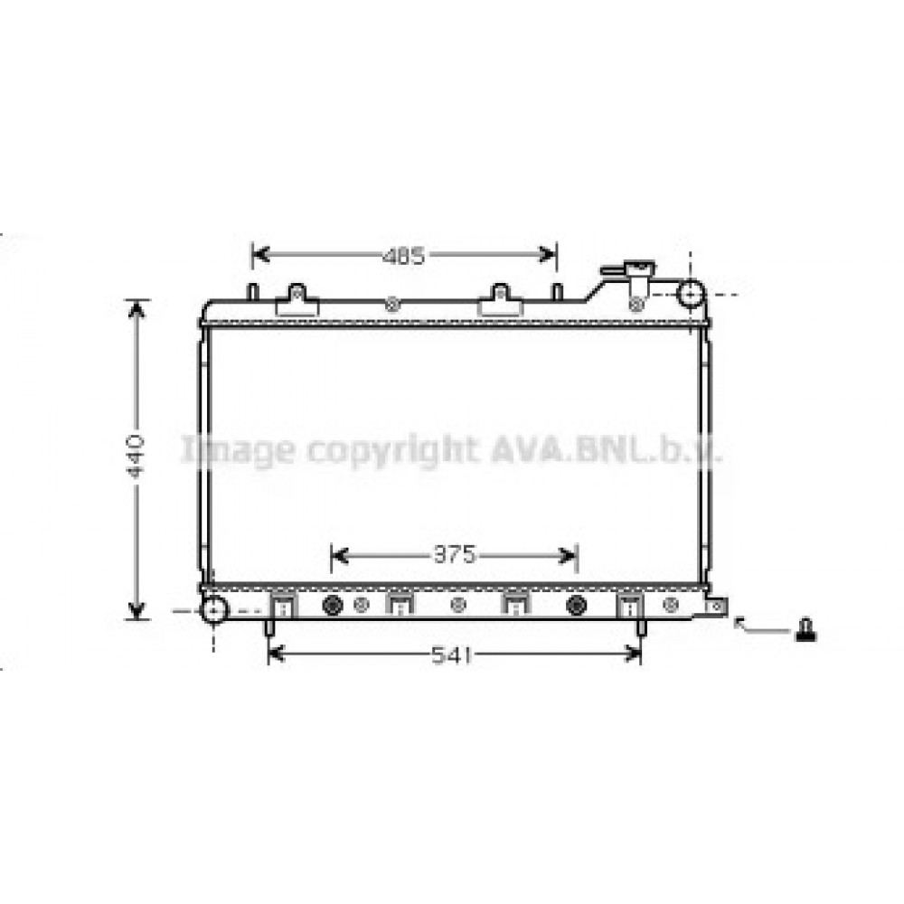 Радиатор охлаждения двигателя FORESTER 20i MT/AT 02- (AVA)