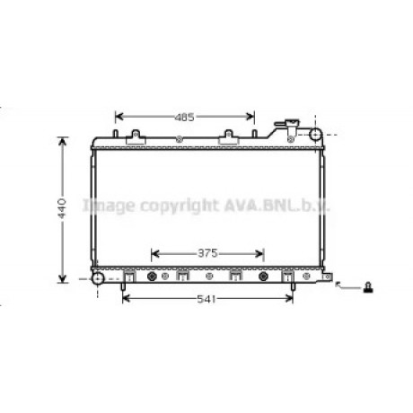 Радиатор охлаждения двигателя FORESTER 20i MT/AT 02- (AVA)