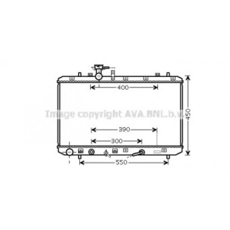 Радиатор охлождения SUZUKI SX4 (EY, GY) (06-) 1.6i АТ (пр-во AVA)