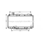Радіатор FUNCR/RAV4 20i AT +-AC 00 (Ava) 