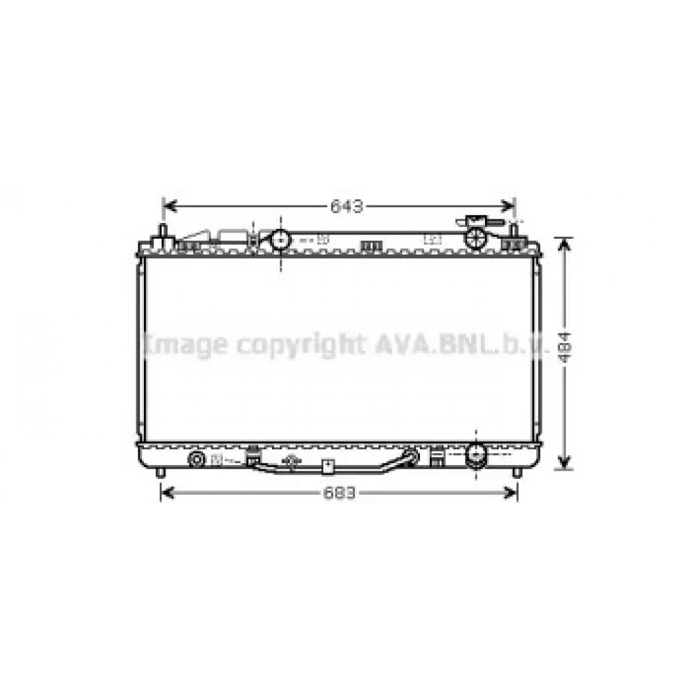 Радиатор охлаждения TOYOTA CAMRY (XV4) (07-) 2.4 i (пр-во AVA)