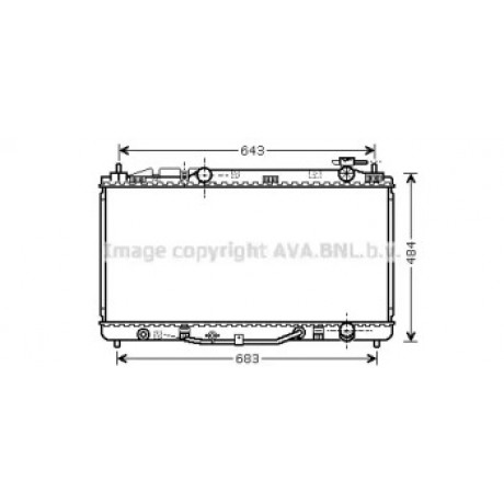 Радиатор охлаждения TOYOTA CAMRY (XV4) (07-) 2.4 i (пр-во AVA)