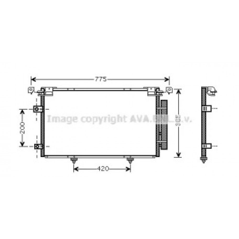 Конденсор кондиционера CAMRY ALL 01-05 (Van AVA)