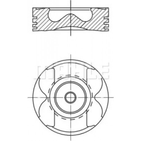 Поршень двигателя VAG 83,01 2,0i 8V 00- (пр-во Mahle)