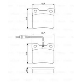 Колодка гальм. MERCEDES-BENZ VITO (вир-во Bosch)