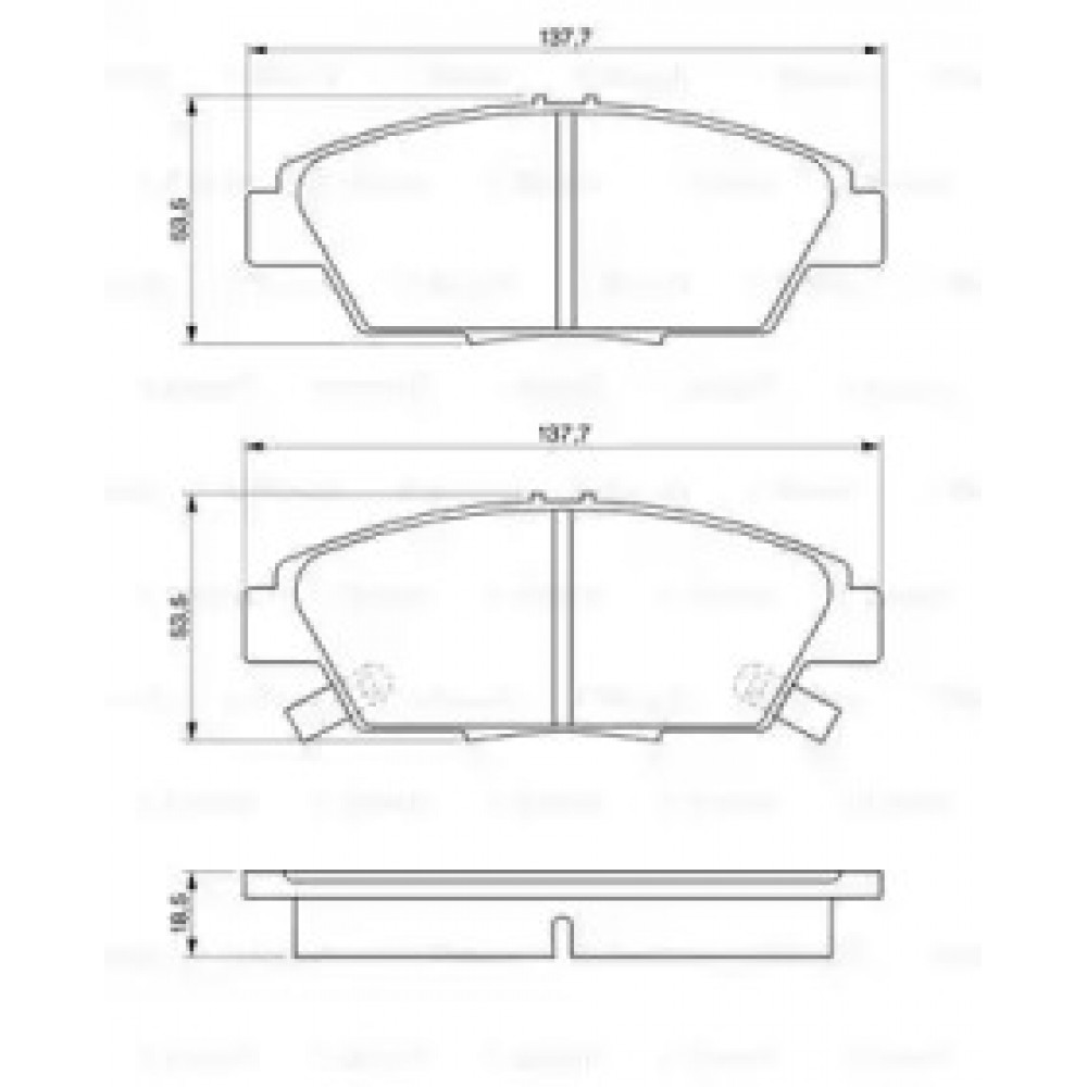 Колодка торм. диск. HONDA ACCORD передн. (пр-во Bosch)