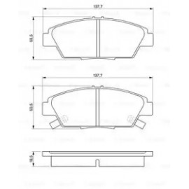 Колодка торм. диск. HONDA ACCORD передн. (пр-во Bosch)