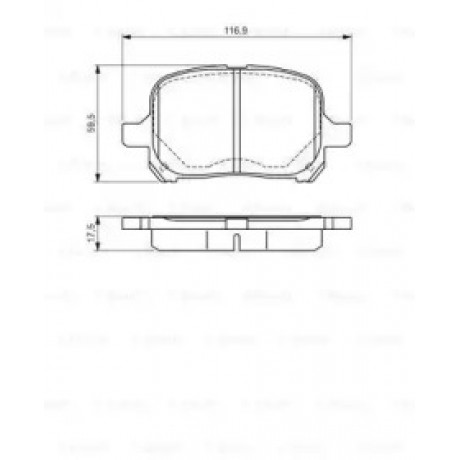 Колодка торм. диск. TOYOTA CAMRY 2.2, 3.0 24V, 3.0 V6 99-01 передн. (пр-во Bosch)