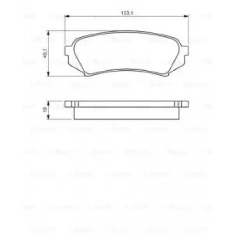 Колодка торм. диск. LEXUS/TOYOTA LX470/LANDCRUISER 100 задн. (пр-во Bosch)