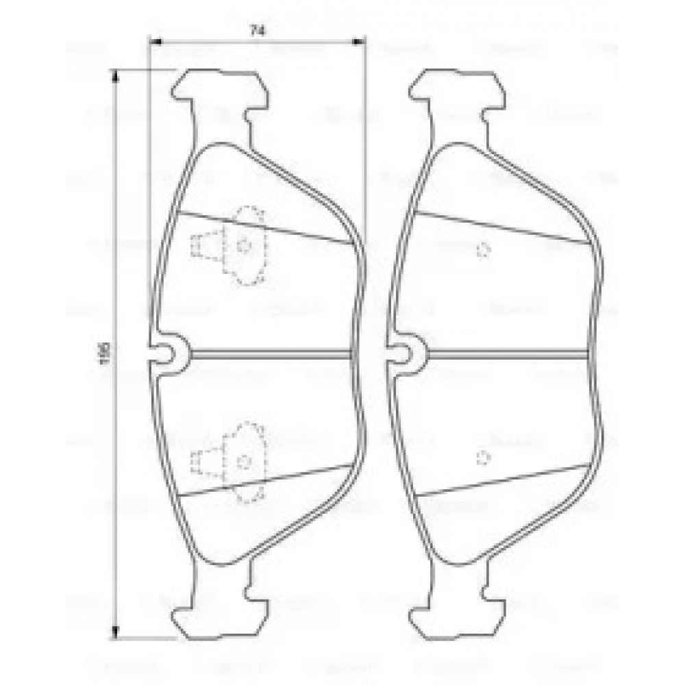 Колодка торм. диск. MB C-CLASS, VW GOLF V передн. (пр-во Bosch)