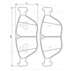 Колодка гальм. Audi,bmw,chrysler,mercedes-benz,vw (вир-во Bosch)