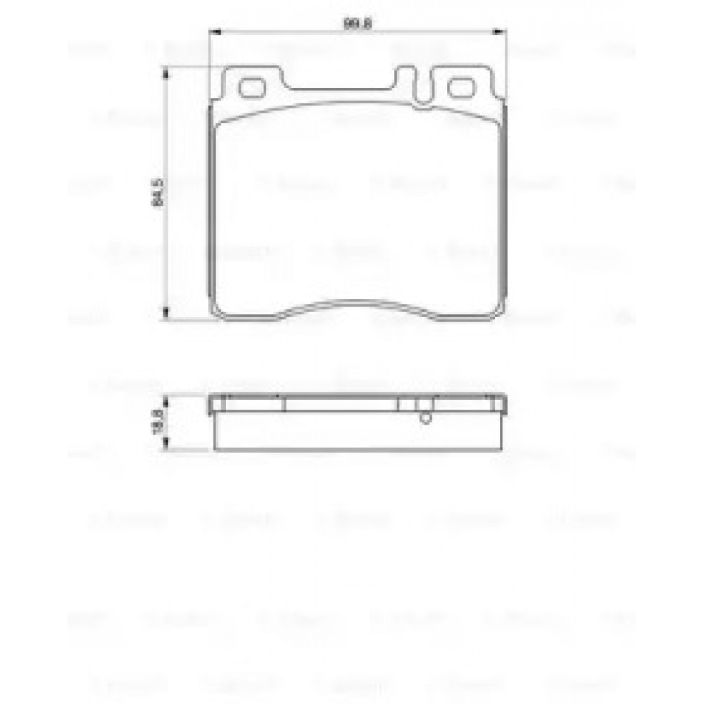 Колодка торм. диск. MB S-CLASS (W140) передн. (пр-во Bosch)