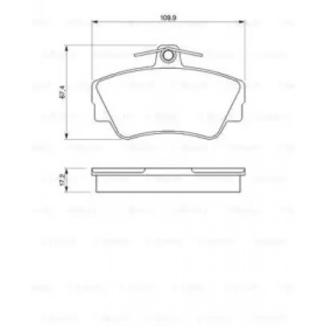 Колодка торм. диск. VOLVO 440/460/480 передн. (пр-во Bosch)