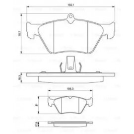 Колодка торм. диск. OPEL OMEGA B передн. (пр-во Bosch)