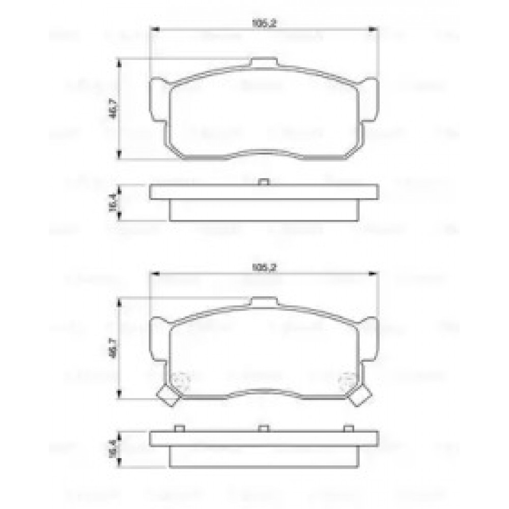 Колодка торм. диск. NISSAN PRIMERA задн. (пр-во Bosch)