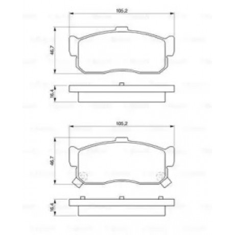 Колодка торм. диск. NISSAN PRIMERA задн. (пр-во Bosch)