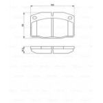 Колодка гальм. OPEL Ascona C, Corsa A передн. (вир-во Bosch)  Колодка гальм. OPEL Ascona C, Corsa A передн. (вир-во Bosch)