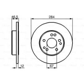 Гальмівний диск (вир-во Bosch)