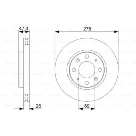 Гальмівний диск (вир-во Bosch)