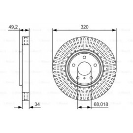 Диск тормозной NFINITI FX35,FX45 3.5I,4.5I 24V 03.01- передн. (пр-во Bosch)