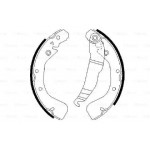 Колодка гальм. барабан. Opel Astra F-G, Vectra B, Zafira (вир-во Bosch)  Колодка гальм. барабан. Opel Astra F-G, Vectra B, Zafira (вир-во Bosch)