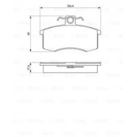 Колодка торм. диск. ВАЗ 2108-09 перед. (пр-во Bosch)