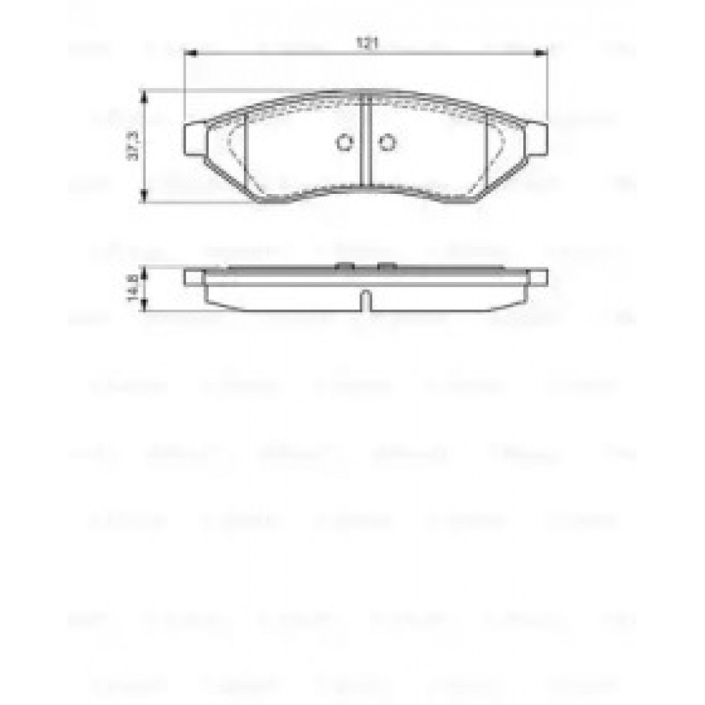 Колодка гальм. CHEVROLET Epica, Evanda 2.0, 2.5 задн. (вир-во Bosch)