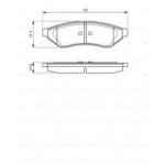 Колодка гальм. CHEVROLET Epica, Evanda 2.0, 2.5 задн. (вир-во Bosch) 
