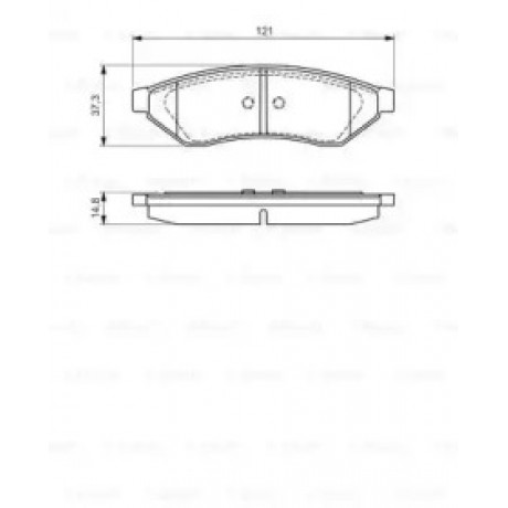 Колодка гальм. CHEVROLET Epica, Evanda 2.0, 2.5 задн. (вир-во Bosch)