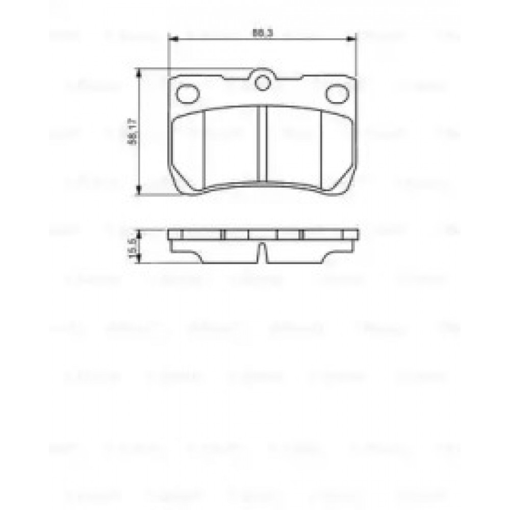 Колодка торм. диск. LEXUS GS задн. (пр-во Bosch)