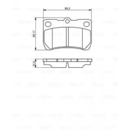 Колодка торм. диск. LEXUS GS задн. (пр-во Bosch)