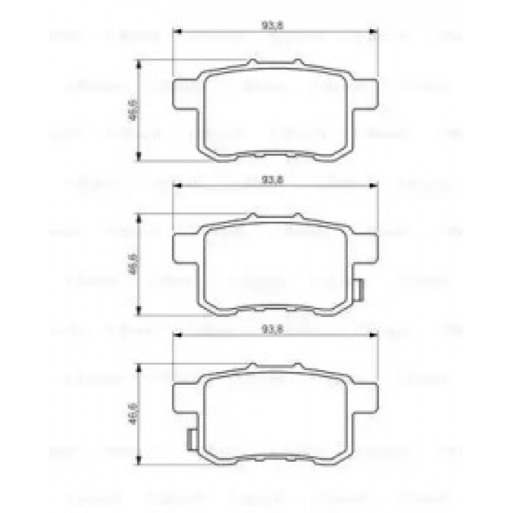 Колодка торм. диск. HONDA ACCORD 08- задн. (пр-во Bosch)