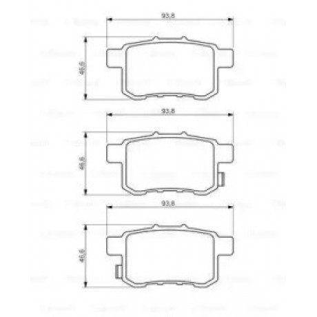 Колодка торм. диск. HONDA ACCORD 08- задн. (пр-во Bosch)