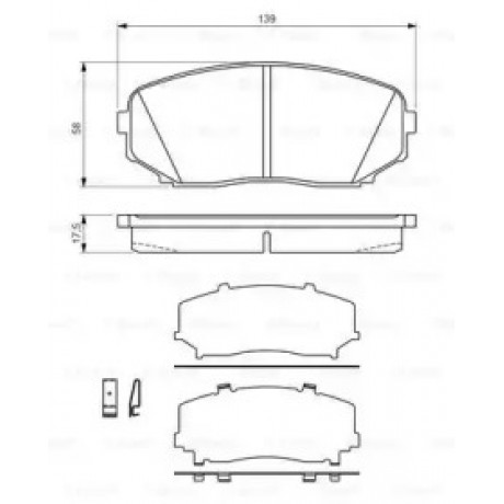 Колодка торм. диск. MAZDA CX-7 передн. (пр-во Bosch)