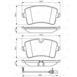 Колодки гальмівні дискові, комплект (Ви-во Bosch)