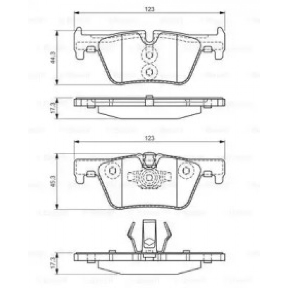 Колодка торм. диск. BMW 1(F20) 116D-125I 2010-,3(F30) 316-328 2011- задн. (пр-во Bosch)