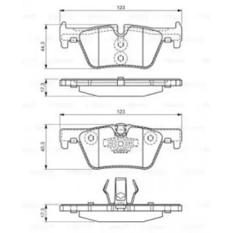 Колодка торм. диск. BMW 1(F20) 116D-125I 2010-,3(F30) 316-328 2011- задн. (пр-во Bosch)