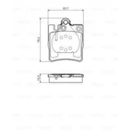 Колодки тормозные дисковые, комплект  (Пр-во Bosch)