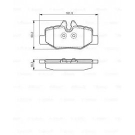 Колодки гальмівні дискові, комплект (Ви-во Bosch)