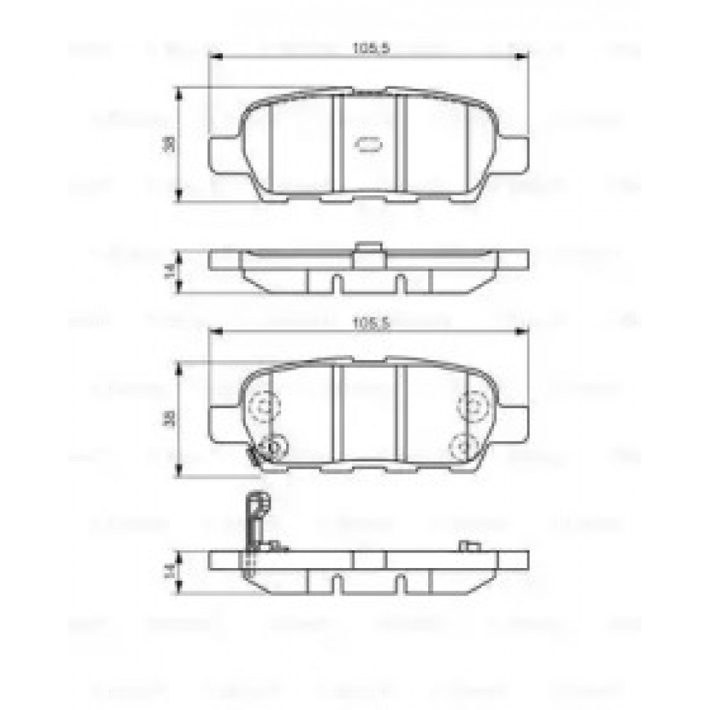 Колодка гальм. INFINITI Fx,nissan X-TRAIL (вир-во Bosch)