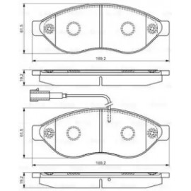 Колодки гальмівні дискові, комплект (Ви-во Bosch)