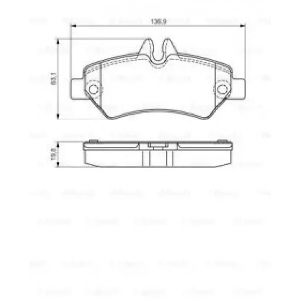 Колодка торм. диск. MB SPRINTER задн. (пр-во Bosch)